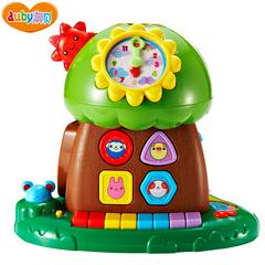 澳贝（AUBY）玩具趣味小树婴幼声光积木珠算早教电子琴智慧树塑料玩具 6-12个月 50块以下