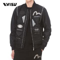 EVISU EVISUKURO 19SS 男士多种徽章图案外套夹克 1ESGNM9JK723XX