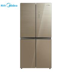 美的冰箱BCD-482WGPM 482升 变频节能 玻璃面板 家用静音十字对开多门电冰箱